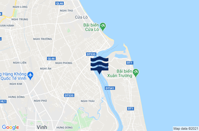 Mapa da tábua de marés em Thành Phố Vinh, Vietnam