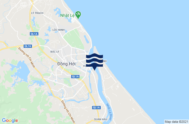 Mapa da tábua de marés em Thành Phố Đồng Hới, Vietnam