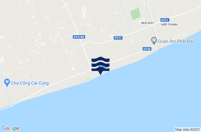 Mapa da tábua de marés em Thị Trấn Hòa Bình, Vietnam