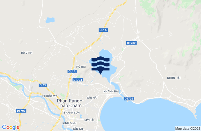 Mapa da tábua de marés em Thị Trấn Khánh Hải, Vietnam
