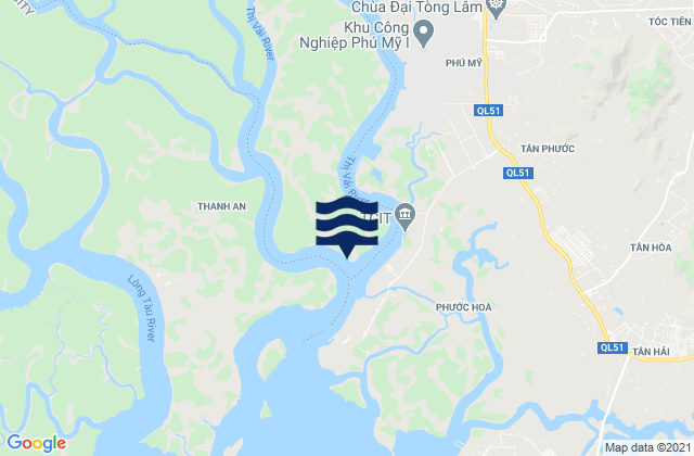Mapa da tábua de marés em Thị Trấn Phú Mỹ, Vietnam