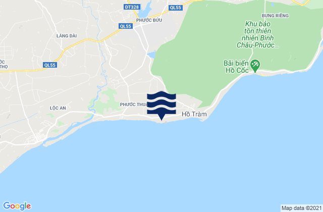 Mapa da tábua de marés em Thị Trấn Phước Bửu, Vietnam