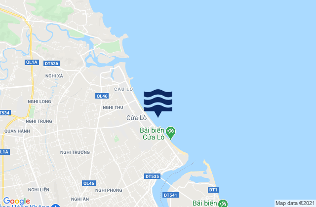 Mapa da tábua de marés em Thị Xã Cửa Lò, Vietnam
