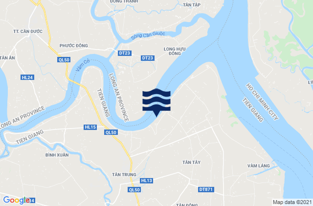 Mapa da tábua de marés em Thị Xã Gò Công, Vietnam