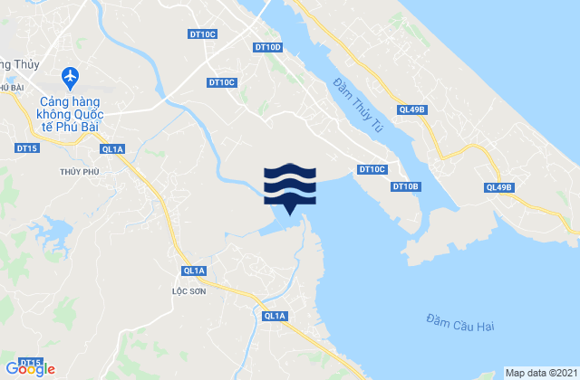 Mapa da tábua de marés em Thị Xã Hương Thủy, Vietnam
