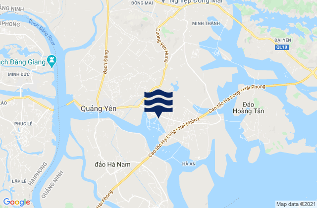 Mapa da tábua de marés em Thị Xã Quảng Yên, Vietnam