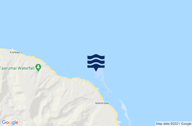 Mapa da tábua de marés em Tiarei, French Polynesia
