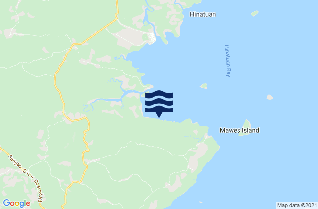 Mapa da tábua de marés em Tidman, Philippines
