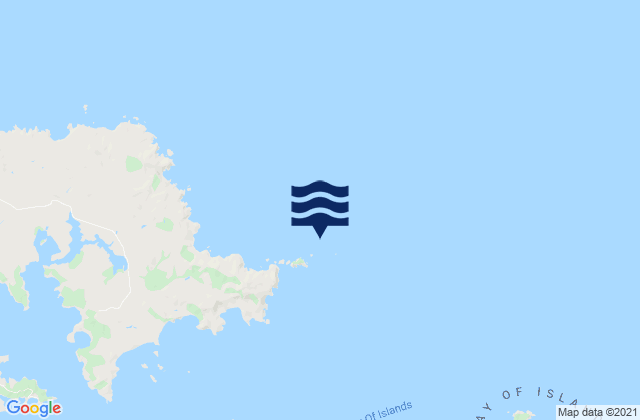 Mapa da tábua de marés em Tikitiki Rock, New Zealand