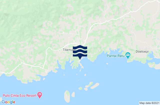 Mapa da tábua de marés em Tilamuta, Indonesia