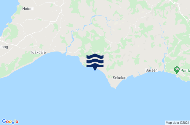 Mapa da tábua de marés em Timon, Indonesia