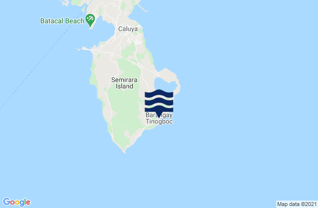 Mapa da tábua de marés em Tinogboc, Philippines