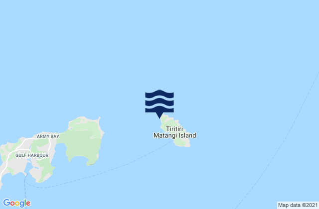 Mapa da tábua de marés em Tiritiri Matangi Island, New Zealand