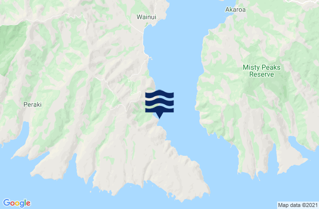 Mapa da tábua de marés em Titoki or Little Tikao Bay, New Zealand