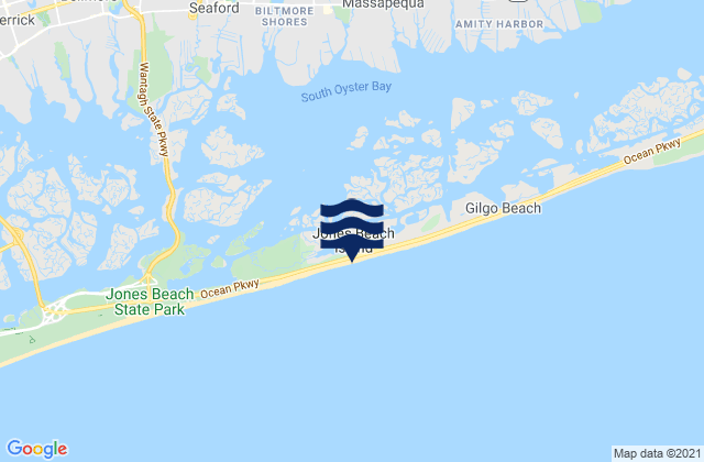 Mapa da tábua de marés em Tobay Beach, United States