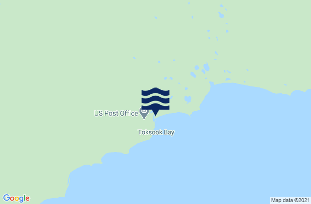 Mapa da tábua de marés em Toksook Bay, United States