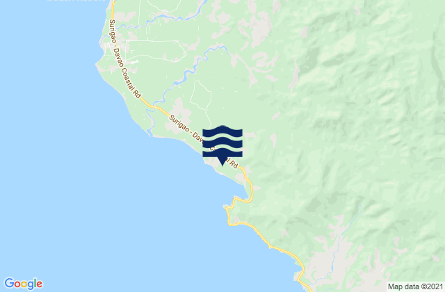 Mapa da tábua de marés em Tombongon, Philippines