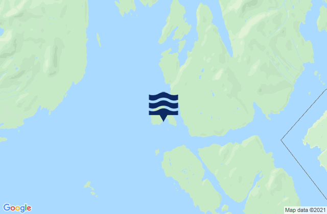 Mapa da tábua de marés em Tongass Island, United States