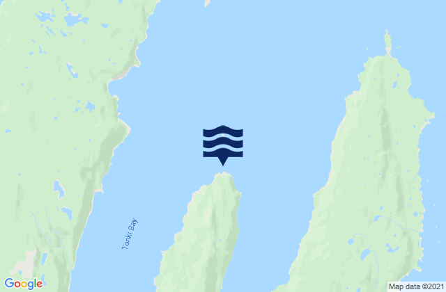 Mapa da tábua de marés em Tonki Bay, United States