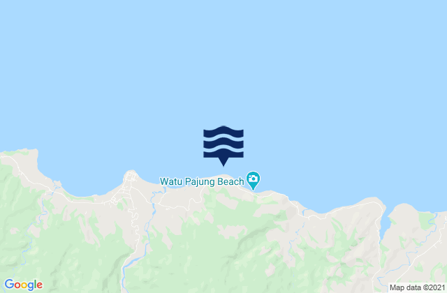 Mapa da tábua de marés em Toro Poto, Indonesia