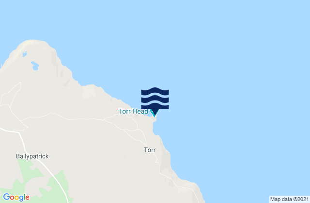Mapa da tábua de marés em Torr Head, United Kingdom