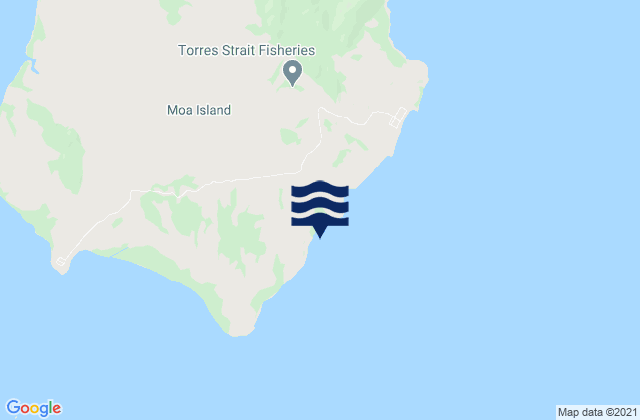 Mapa da tábua de marés em Torres Strait Island Region, Australia