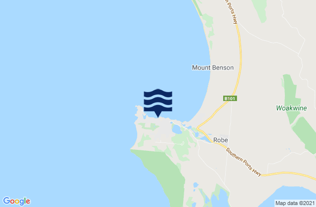 Mapa da tábua de marés em Town Beach, Australia