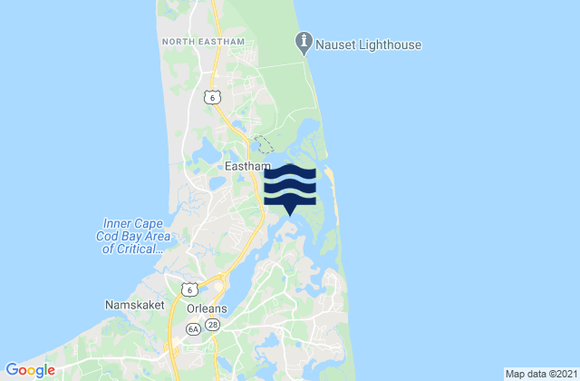 Mapa da tábua de marés em Town Cove, United States