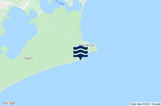 Mapa da tábua de marés em Treachery Head, Australia