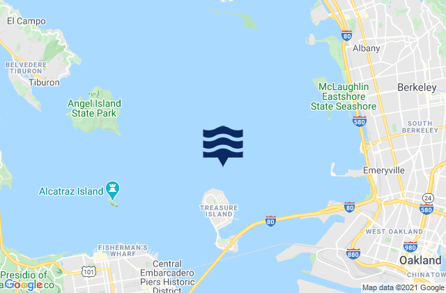 Mapa da tábua de marés em Treasure Island 0.5 mile north of, United States