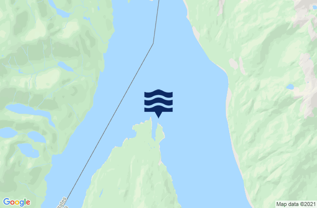 Mapa da tábua de marés em Tree Point, Canada