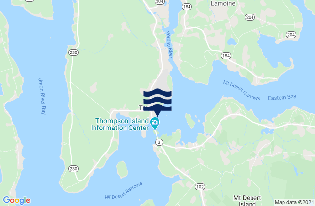 Mapa da tábua de marés em Trenton, United States