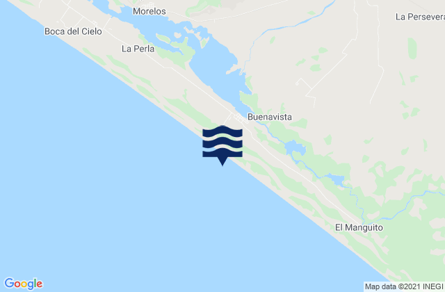 Mapa da tábua de marés em Tres Picos, Mexico