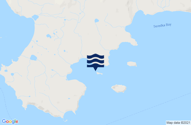 Mapa da tábua de marés em Trident Bay (Akun Island), United States