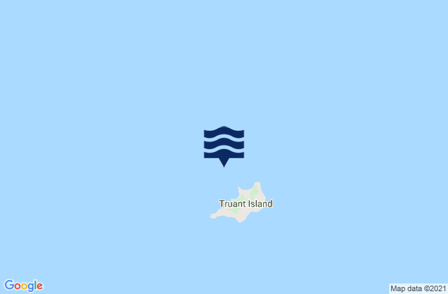 Mapa da tábua de marés em Truant Island, Australia