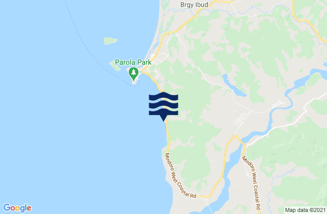 Mapa da tábua de marés em Tuban, Philippines