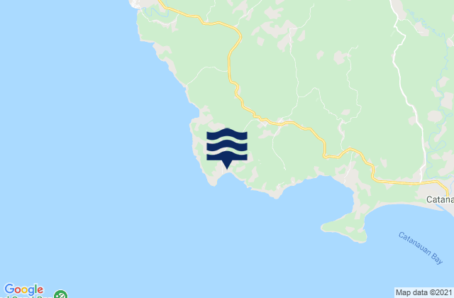 Mapa da tábua de marés em Tuhian, Philippines