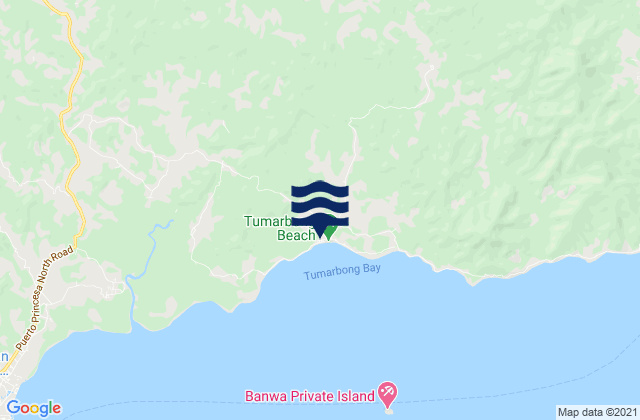 Mapa da tábua de marés em Tumarbong, Philippines
