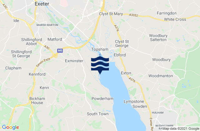 Mapa da tábua de marés em Turf Lock, United Kingdom
