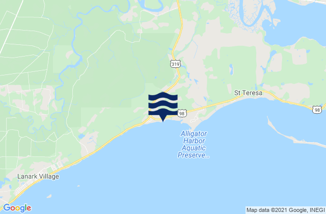 Mapa da tábua de marés em Turkey Point (St. James Island), United States