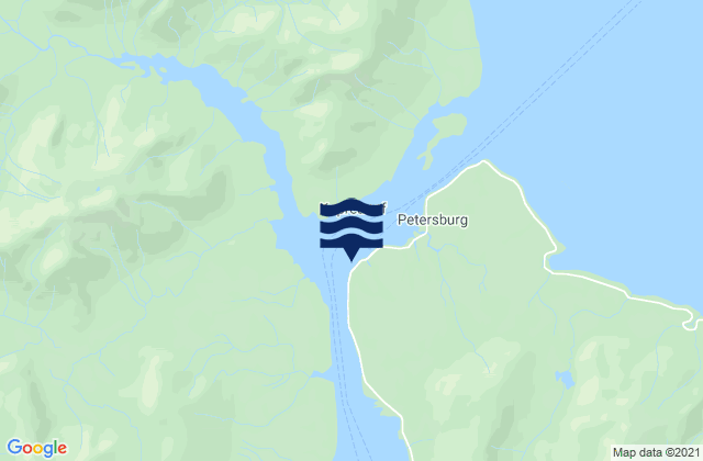 Mapa da tábua de marés em Turn Point, United States