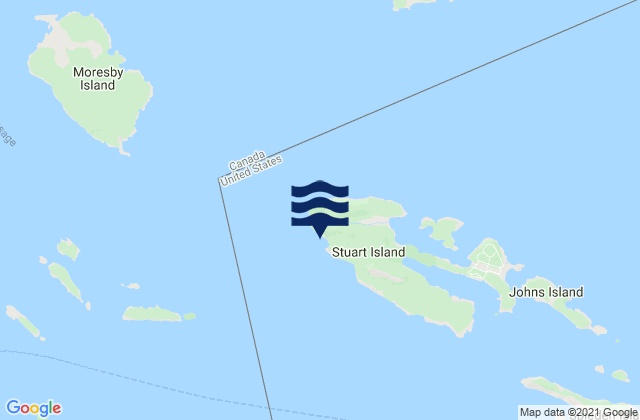 Mapa da tábua de marés em Turn Point Stuart Island, United States