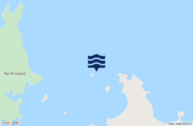 Mapa da tábua de marés em Turtle Islet, Australia