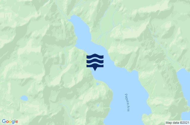 Mapa da tábua de marés em Two Arm Bay (Harris Bay), United States