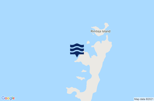 Mapa da tábua de marés em Two Island Bay, Australia