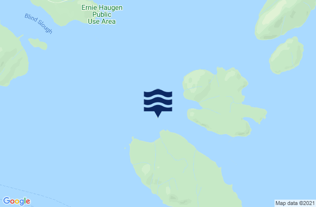 Mapa da tábua de marés em Two Tree Island, United States