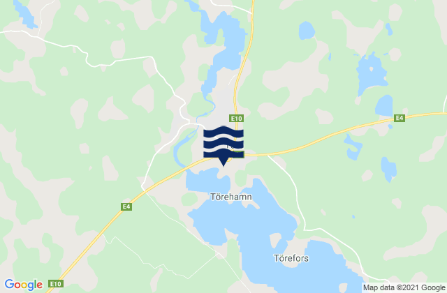 Mapa da tábua de marés em Töre, Sweden