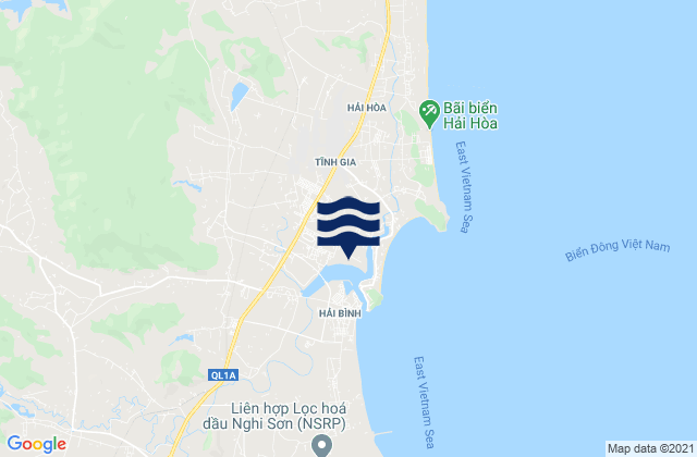 Mapa da tábua de marés em Tĩnh Gia, Vietnam