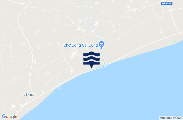 Mapa da tábua de marés em Tỉnh Bạc Liêu, Vietnam