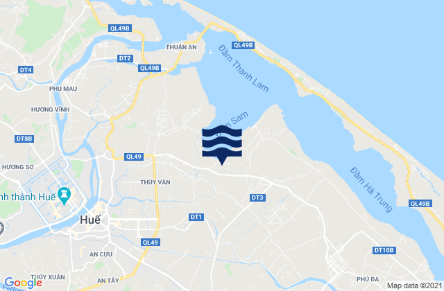 Mapa da tábua de marés em Tỉnh Thừa Thiên-Huế, Vietnam